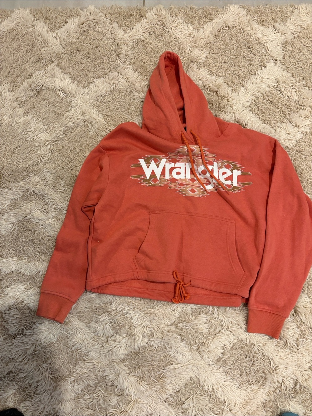 Wrangler Women's Coral-Red Pullover Hoodie